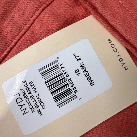 Not Your Daughters Jeans Women's 34x26* Billie Mini Boot Cut Orange Denim Tag 10 - Picture 6 of 16